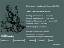 Tablet Screenshot of aarhusmusikforening.dk